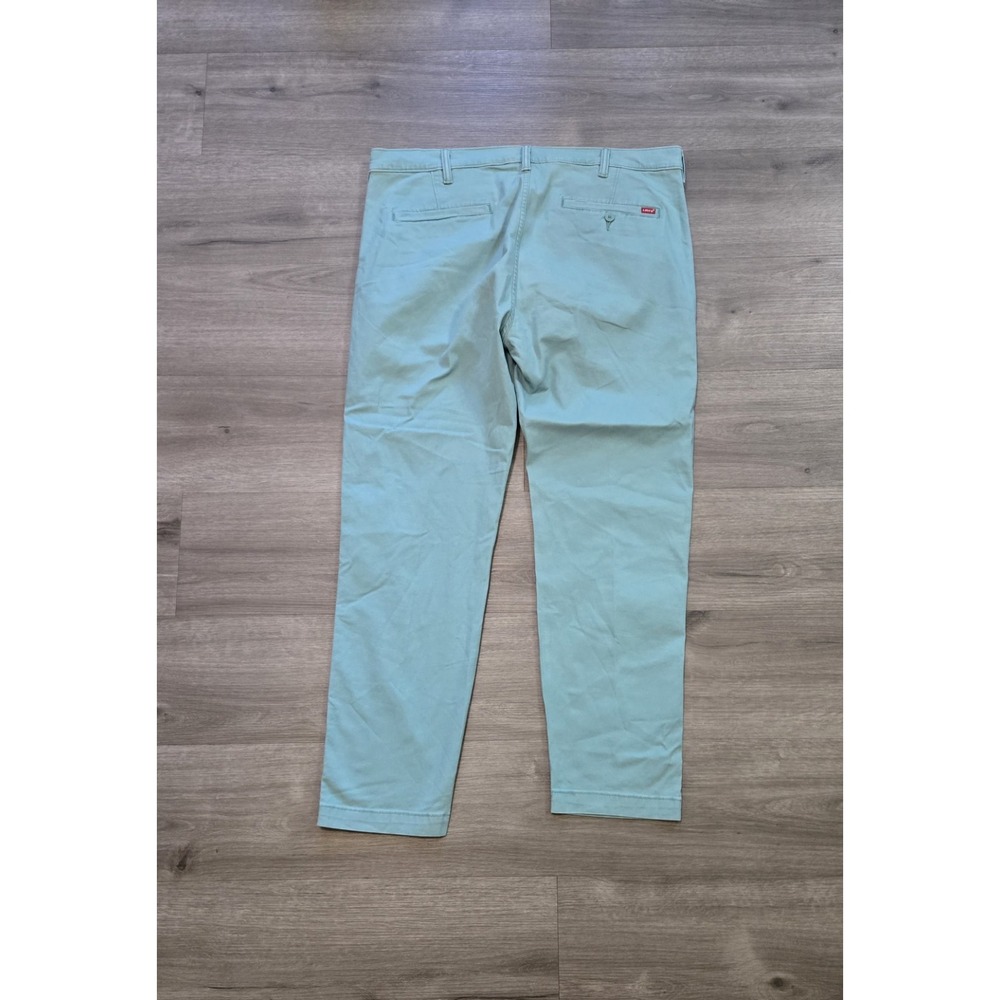 Levis XX Chino Pants Men 38X32 Mint Green Standard Taper Casual Red Tab Stretch - Picture 2 of 14